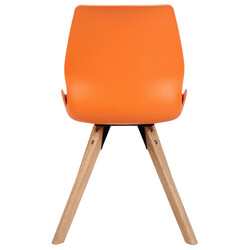 Luna 4-stols spisestole med alsidige materialer komfortabelt sæde træramme