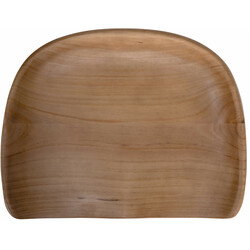 Stilfuld massivt træ barstol med mat sort metalramme og gulvvenlige ben