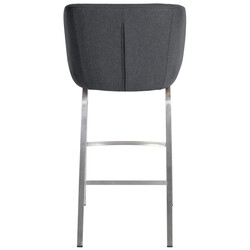 Rockhill Filz barstol med filtbelægning ergonomisk rustfri stål ramme