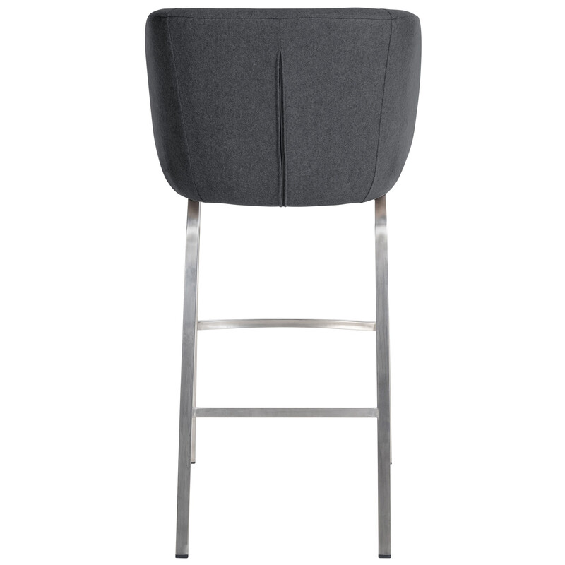 Rockhill Filz barstol med filtbelægning ergonomisk rustfri stål ramme