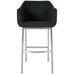 Monea skumgummibelagt barstol med fire ben og armlæn