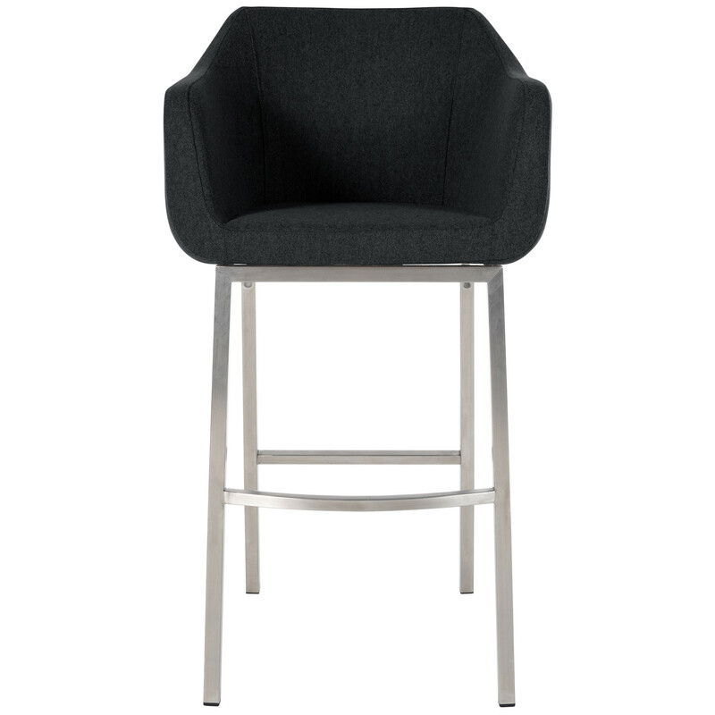 Monea skumgummibelagt barstol med fire ben og armlæn