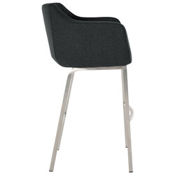 Monea skumgummibelagt barstol med fire ben og armlæn