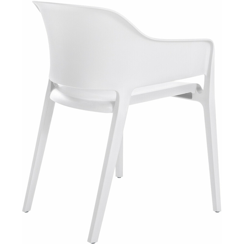 Elegant stabelbar plaststol til indendørs og udendørs brug