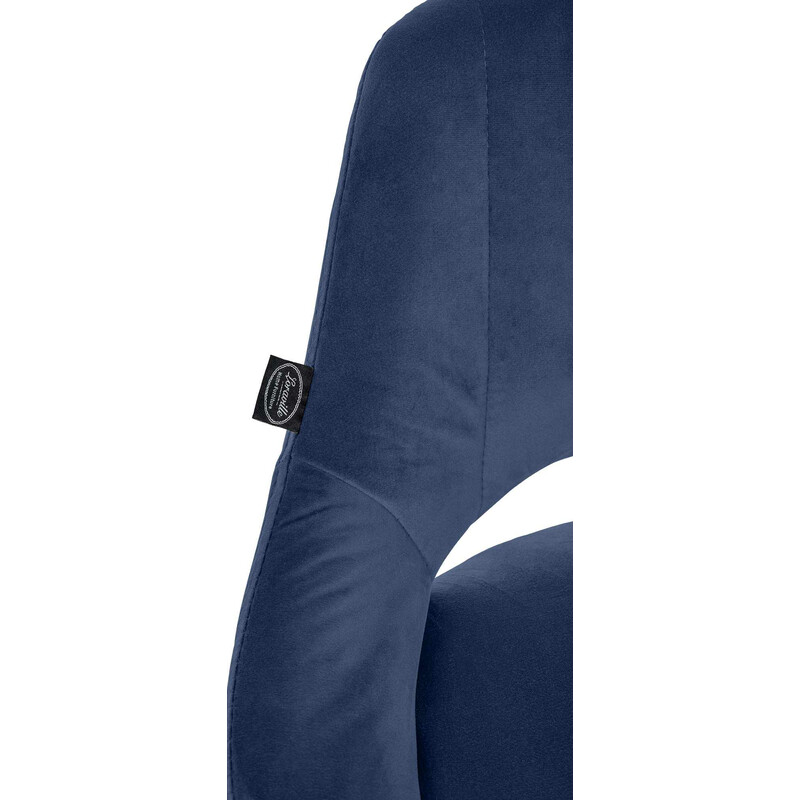 Milet justerbar barstol med fløjlsbetræk og fodstøtte