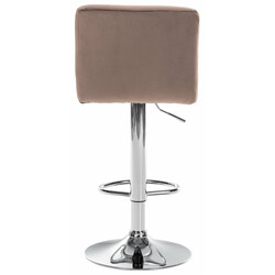 Moderne højdejusterbar barstol med fløjlsbetræk roterende sæde metalben