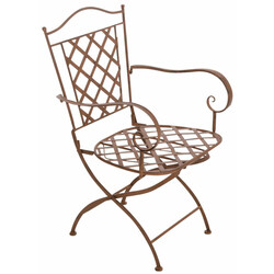 Adara håndlavede jernstole med antikpatina til have 2 stk