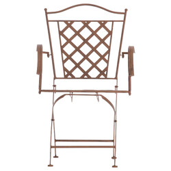 Adara håndlavede jernstole med antikpatina til have 2 stk