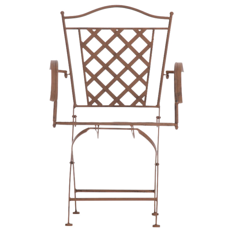 Adara håndlavede jernstole med antikpatina til have 2 stk