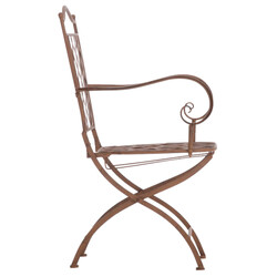 Adara håndlavede jernstole med antikpatina til have 2 stk
