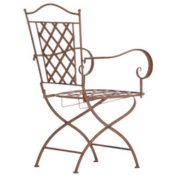 Adara håndlavede jernstole med antikpatina til have 2 stk