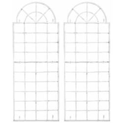 Antik patina vægespalier til klatreplanter 2 stk 180x70 cm jern