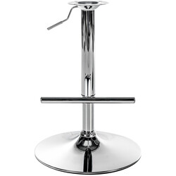 Roterende højdejusterbar T bund til barstol reservedel sort krom