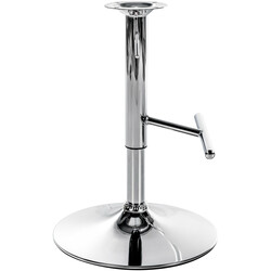 Roterende højdejusterbar T bund til barstol reservedel sort krom