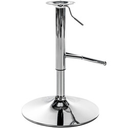 Roterende højdejusterbar T bund til barstol reservedel sort krom