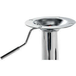 Roterende højdejusterbar T bund til barstol reservedel sort krom