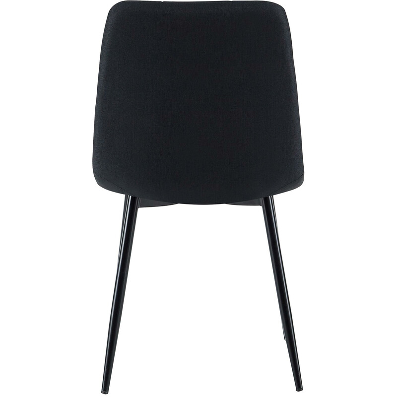 Antibes spisebordstol polstret stofbetræk sort metalramme 150 kg