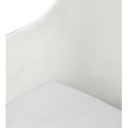 Elegant spisestol til badeværelset med polstret sæde og sort metalramme