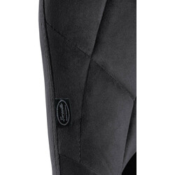 Fløjlsbelagt justerbar barstol med rygstøtte og 360° drejning