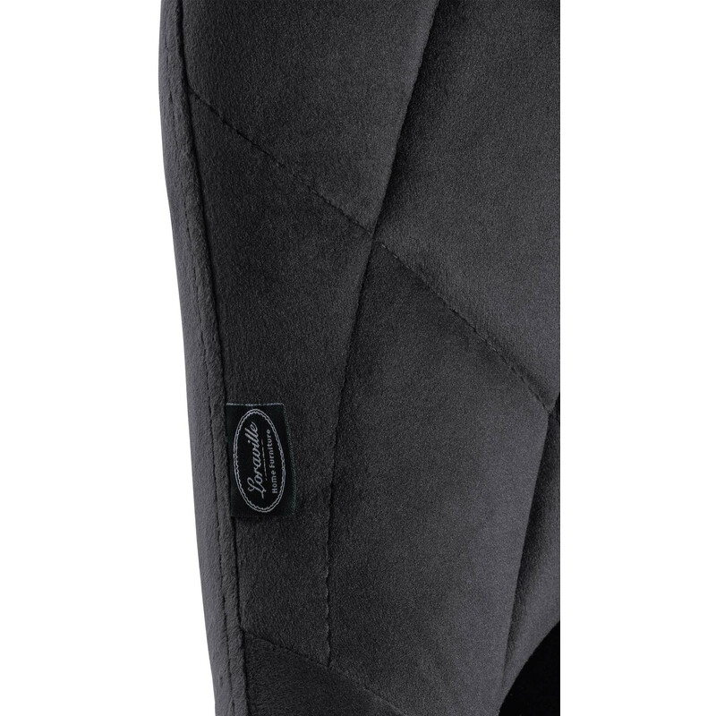 Fløjlsbelagt justerbar barstol med rygstøtte og 360° drejning