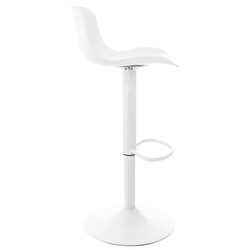 4 stk Almada barstole justerbare roterende plastsæde med metalramme