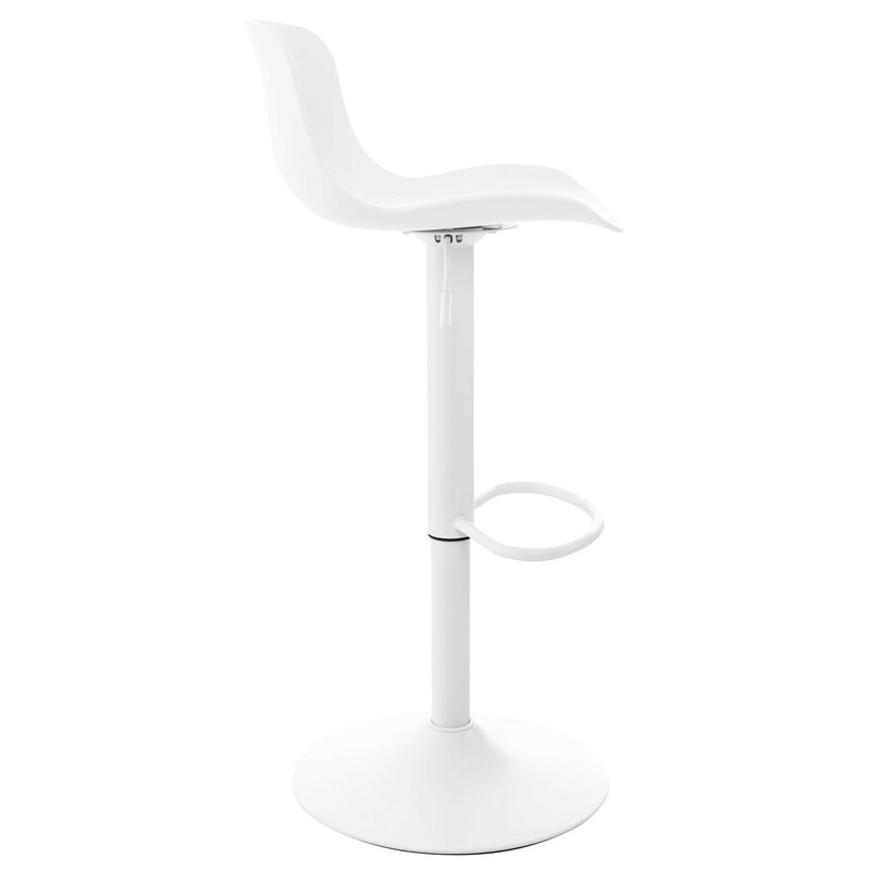 4 stk Almada barstole justerbare roterende plastsæde med metalramme