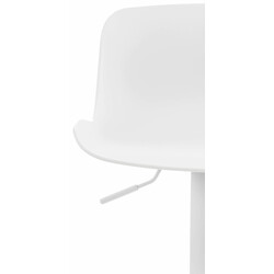 4 stk Almada barstole justerbare roterende plastsæde med metalramme