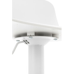 4 stk Almada barstole justerbare roterende plastsæde med metalramme