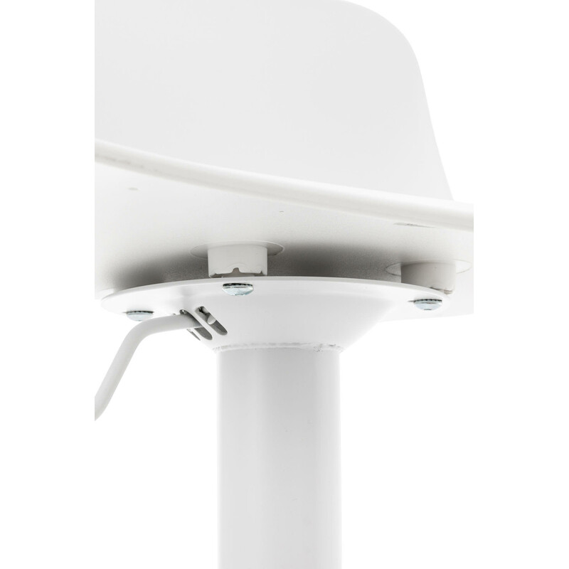 4 stk Almada barstole justerbare roterende plastsæde med metalramme