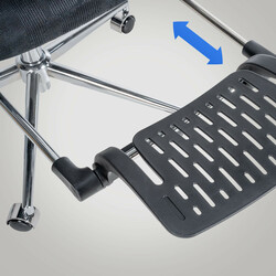 Ergonomisk kontorstol med justerbar nakkestøtte fodstøtte og 3D armlæn