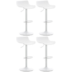 4-delt højdejusterbare Aveiro barstole sæt sort hvid