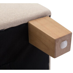 Moderne multifunktionel siddepude til stuen med stilfuldt design træramme