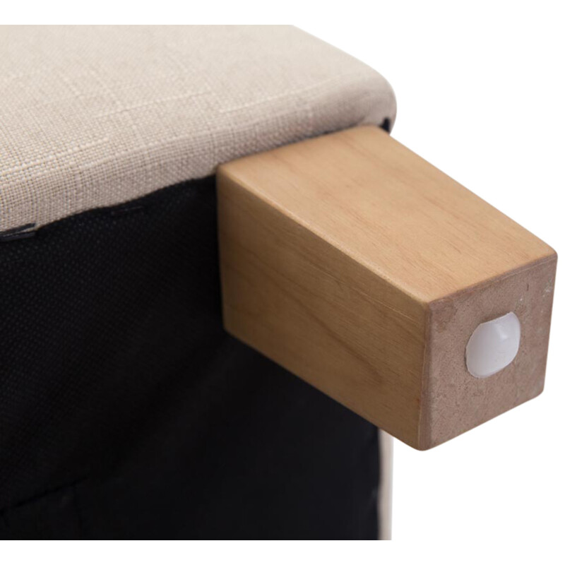 Moderne multifunktionel siddepude til stuen med stilfuldt design træramme