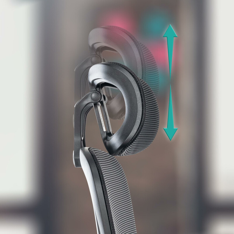 Ergonomisk kontorstol med justerbar nakkestøtte korsrygsstøtte og åndbart netstof