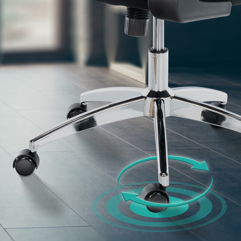 Ergonomisk kontorstol med justerbar nakkestøtte korsrygsstøtte og åndbart netstof