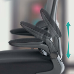 Ergonomisk kontorstol med justerbar nakkestøtte korsrygsstøtte og åndbart netstof