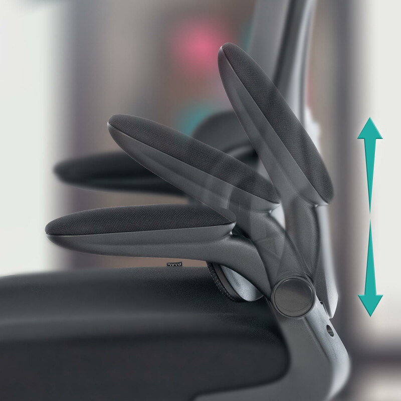 Ergonomisk kontorstol med justerbar nakkestøtte korsrygsstøtte og åndbart netstof