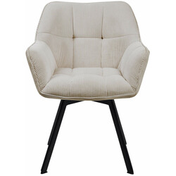 Moderne drejbar spisestol med polstret sæde fastmønstret stof og metalramme