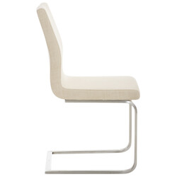 2 behagelige stilfulde Belfort spisestole med rustfri stålrør