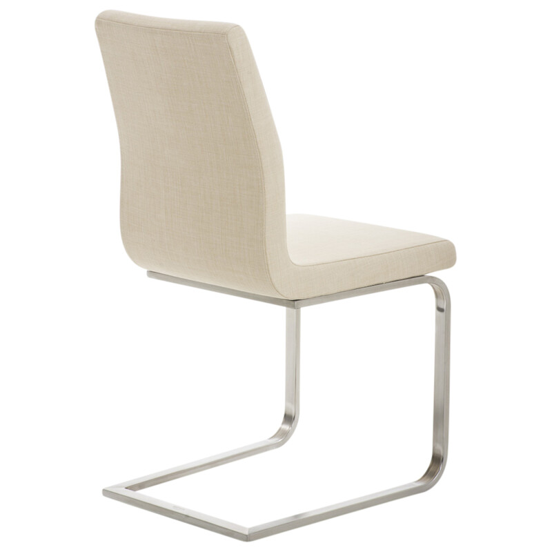 2 behagelige stilfulde Belfort spisestole med rustfri stålrør