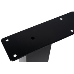 Hunker bordben af pulverbelagt stål 76 cm høj 70‑90 cm bred