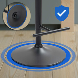 Damar barstol med stofbetræk justerbar højde og drej