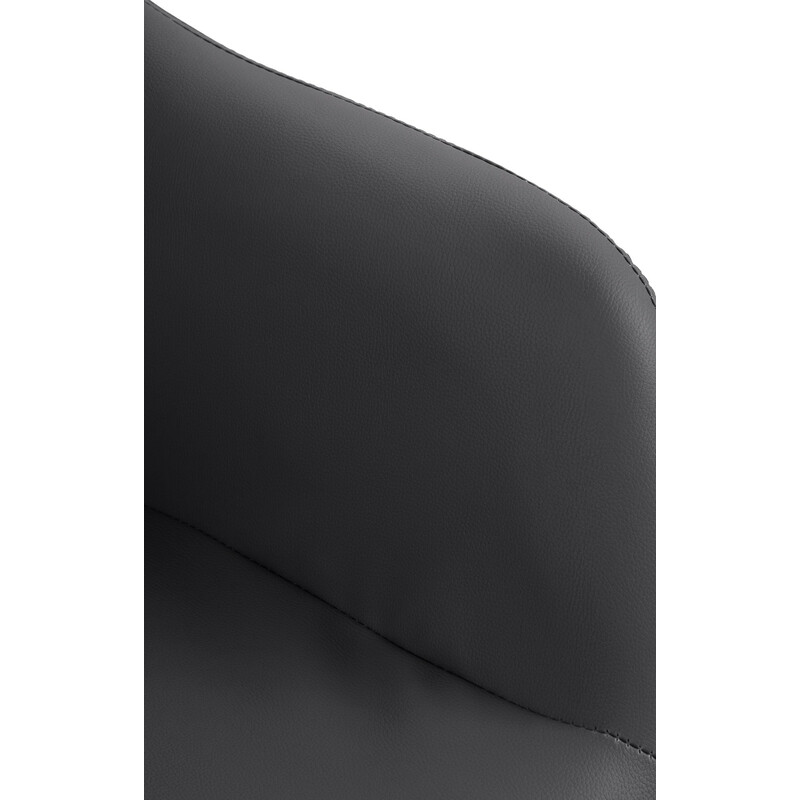 Justerbar barstol med armlæn fodstøtte og kunstlæder højde 97-118 cm