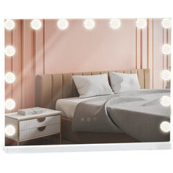 Marlene makeup spejl med 15 LED lys og USB port til badeværelse