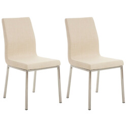Colmar spisestole 2 stk med stofbetræk og rustfri stålben