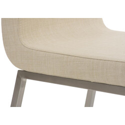 Colmar spisestole 2 stk med stofbetræk og rustfri stålben