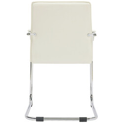 Elegant kunstlæder gæstestolpar med metalramme og polstring i sort eller hvid