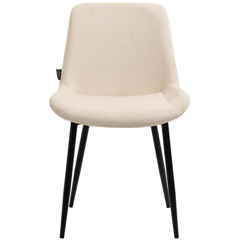 Victoria sammetbelagte spisestole 4 stk med metalramme