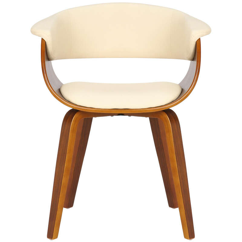 Bruce spisestole sæt med kunstlæder og træarmstøtter