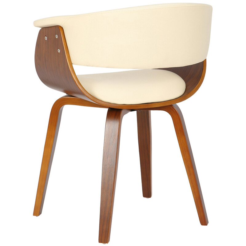 Bruce spisestole sæt med kunstlæder og træarmstøtter